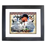 MLB Derek Jeter and Lou Gehrig Yankees Hit Leaders Photo